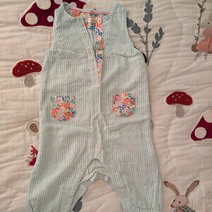 Baby Boden Woven Ticking Romper 9-12 months